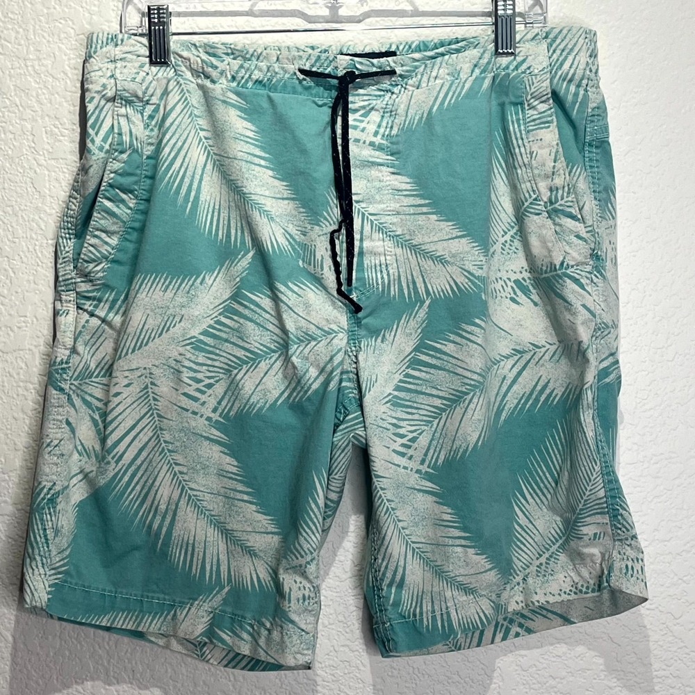 American Eagle Outfitters‎ Extreme Flex Swim Board Shorts Mens M Teal Palm Leaf